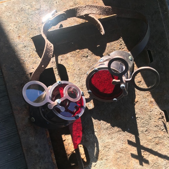 Steampunk Burning Man Aviator Inspector Goggles Cosplay Dystopian - Picture 10 of 14